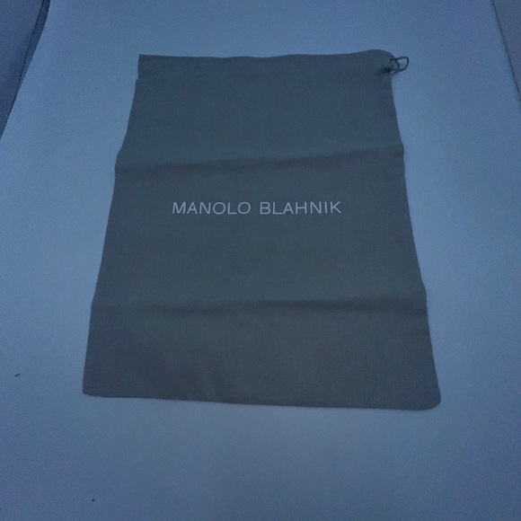 NWB MANOLO BLAHNIK BLACK SATIN GAZO SANDSLS SIZE 37.5 - Picture 14 of 15